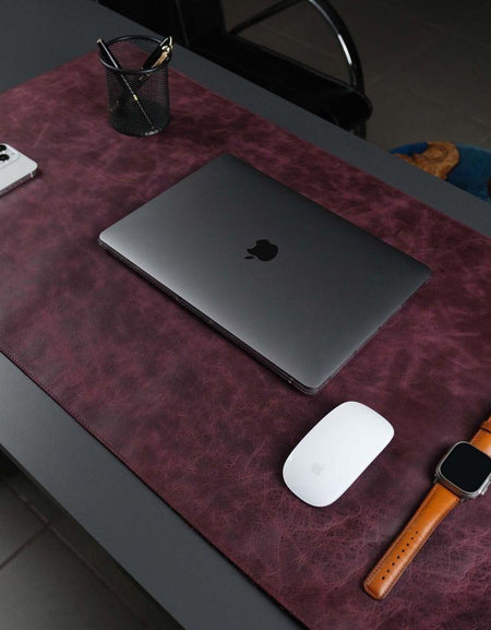 Jersey Purple Leather Desk Pad for Office and Home-0