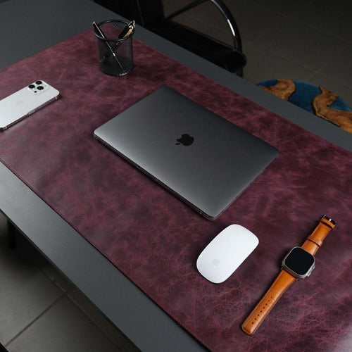 Load image into Gallery viewer, Jersey Purple Leather Desk Pad for Office and Home-0
