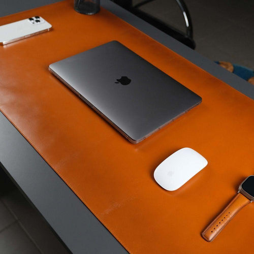 Load image into Gallery viewer, Jersey Tan Leather Desk Pad for Office and Home-0
