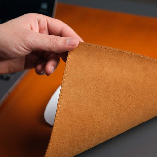 Load image into Gallery viewer, Jersey Tan Leather Desk Pad for Office and Home-3
