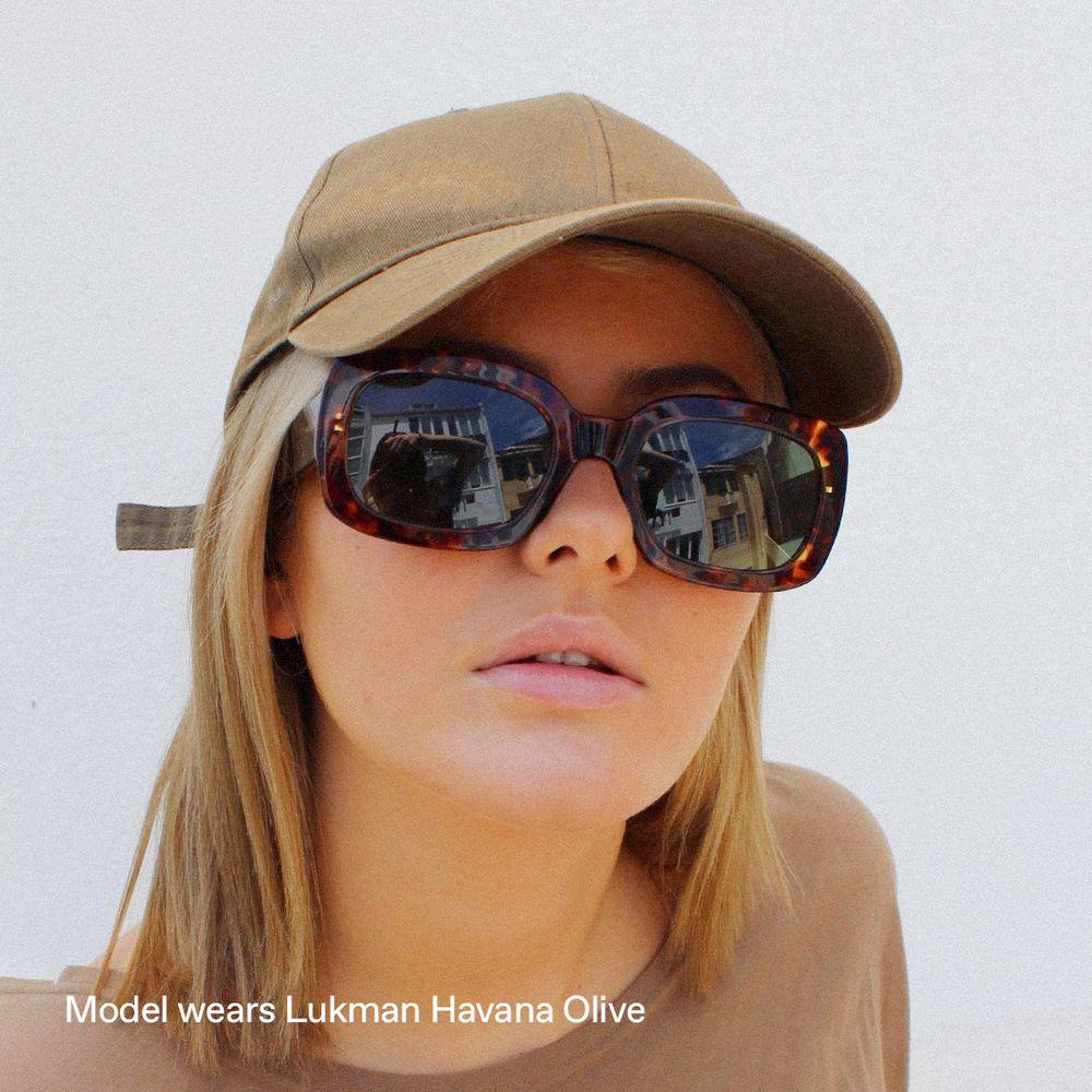 Lukman Black Olive Retro-Inspired Sunglasses for Men and Women - Model LBO-1960