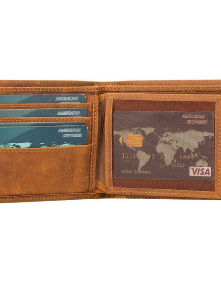 Lusk Slim Bifold Design Handcrafted Men's Genuine Leather Wallet-1