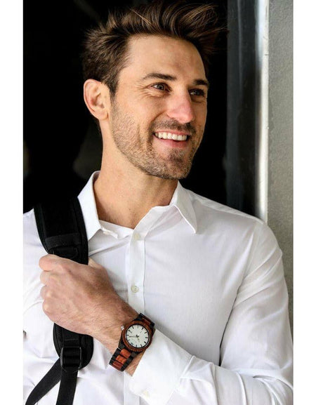 Men’s Custom Engrave Ebony & Rose Wooden Personalized Timber