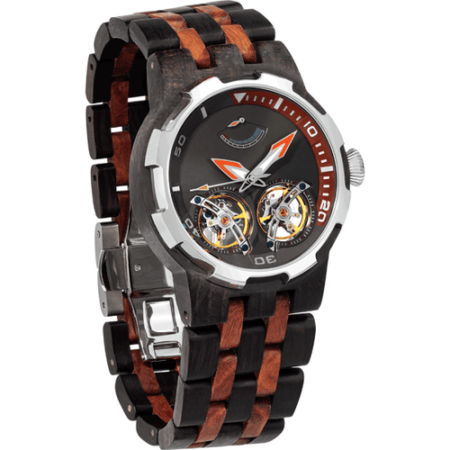 Load image into Gallery viewer, Men’s Dual Wheel Automatic Ebony &amp; Rosewood Designer High 
