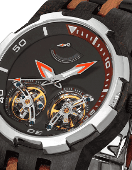 Men’s Dual Wheel Automatic Ebony & Rosewood Designer High 