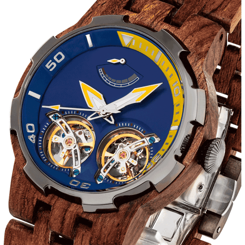 Load image into Gallery viewer, Men’s Dual Wheel Automatic Kosso Wood Designer High End 
