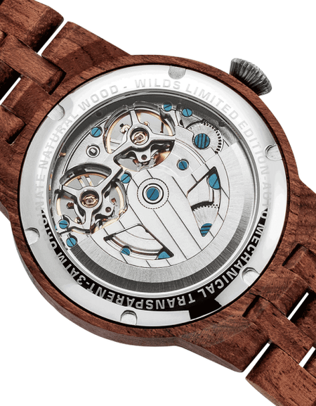 Men’s Dual Wheel Automatic Kosso Wood Designer High End 