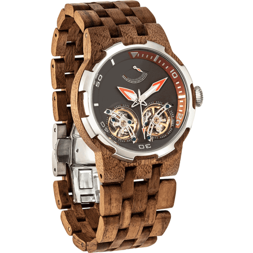 Load image into Gallery viewer, Men’s Dual Wheel Automatic Walnut Wood Designer High End 
