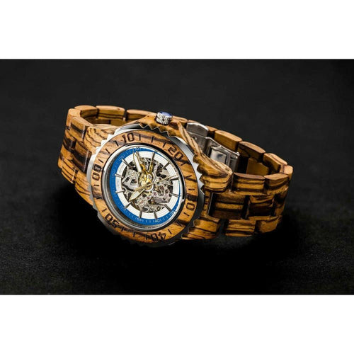 Load image into Gallery viewer, Men’s Genuine Automatic Zebra Wooden Watches No Battery 
