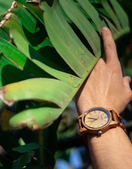 Men’s Handmade Engraved Ambila Wooden Watch Personalized 