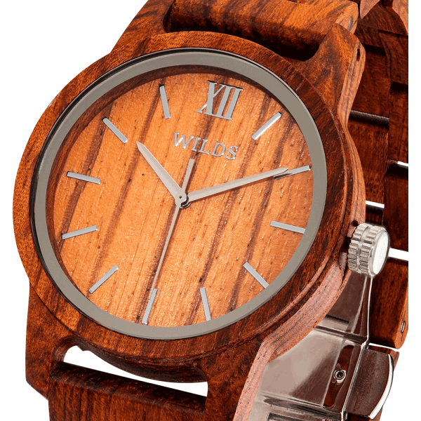Men’s Handmade Engraved Kosso Wooden Personalized Watch 