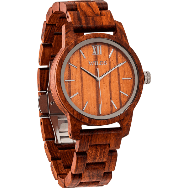 Men’s Handmade Engraved Kosso Wooden Personalized Watch 