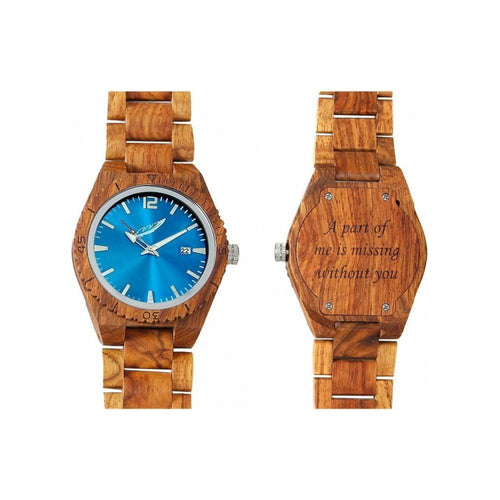 Load image into Gallery viewer, Men’s Personalized Engrave Ambila Wood Watches - Custom 
