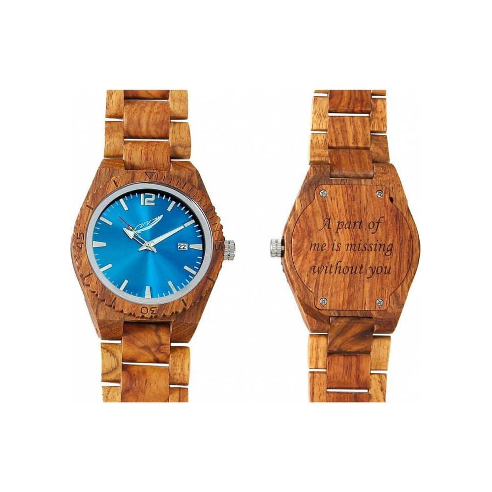 Men’s Personalized Engrave Ambila Wood Watches - Custom 