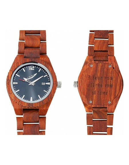 Men’s Personalized Engrave Rose Wood Watches - Custom 