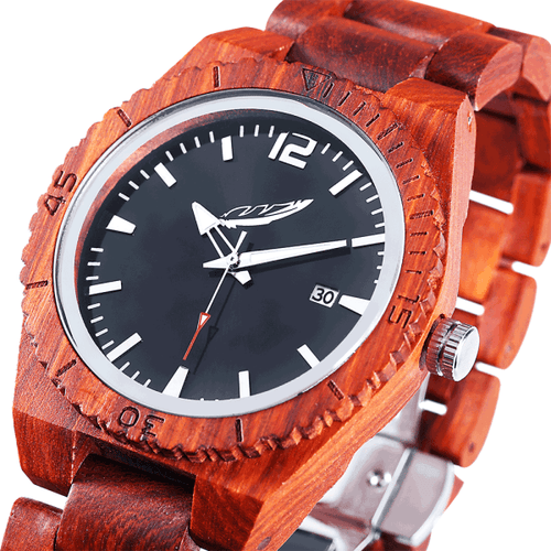 Load image into Gallery viewer, Men’s Personalized Engrave Rose Wood Watches - Custom 
