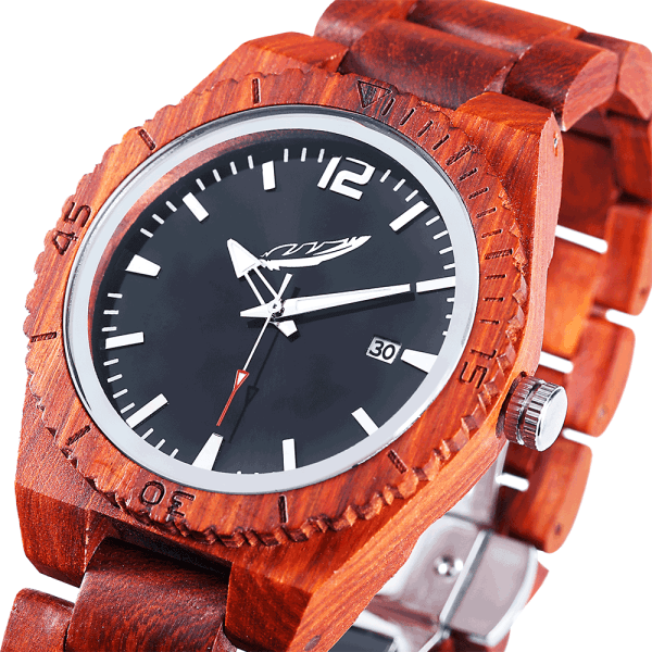 Men’s Personalized Engrave Rose Wood Watches - Custom 