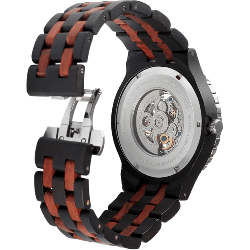 Load image into Gallery viewer, Men’s Premium Self-Winding Transparent Body Ebony Rosewood 
