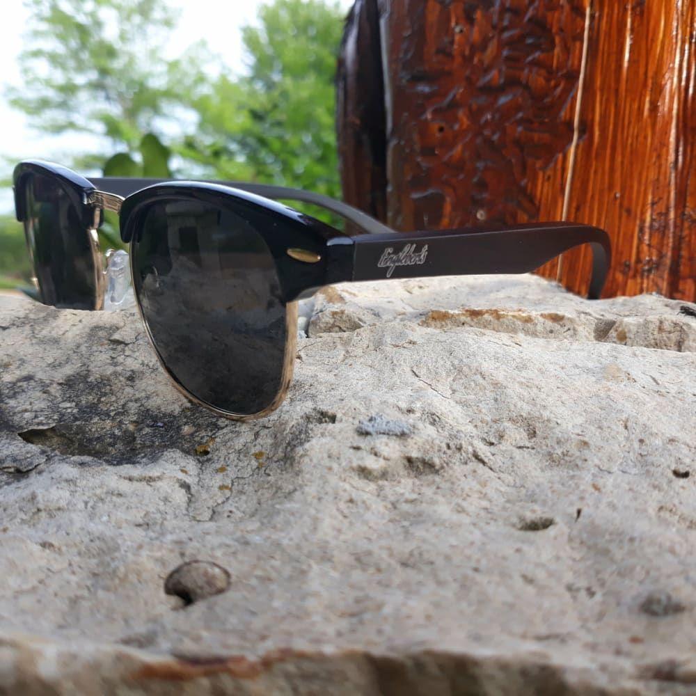 Midnight Shades Black Bamboo Club Sunglasses with Timber 