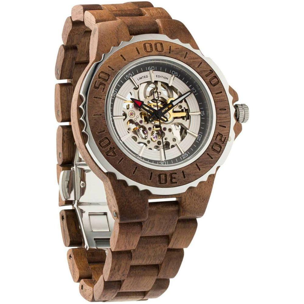 NEW! Men’s Genuine Automatic Walnut Wooden Watches No 