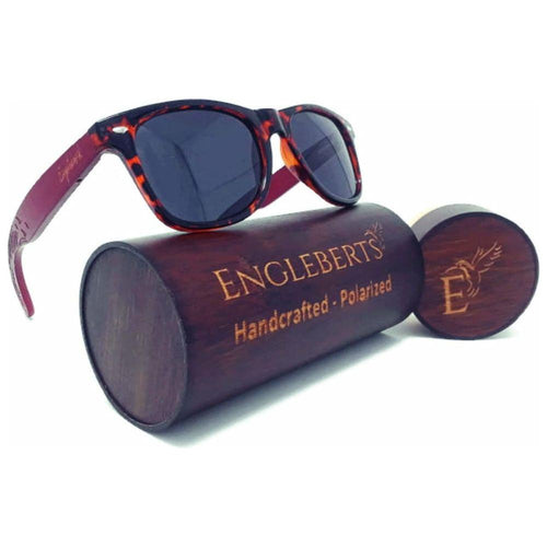 Load image into Gallery viewer, Red Bamboo Tortoise Framed Polarized Sunglasses With Wood 
