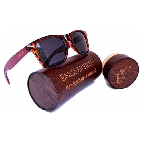 Load image into Gallery viewer, Red Bamboo Tortoise Framed Polarized Sunglasses With Wood 
