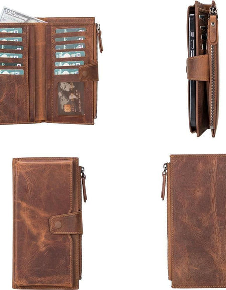 Riverton Women's Leather Wallet with Cell Phone Section-1