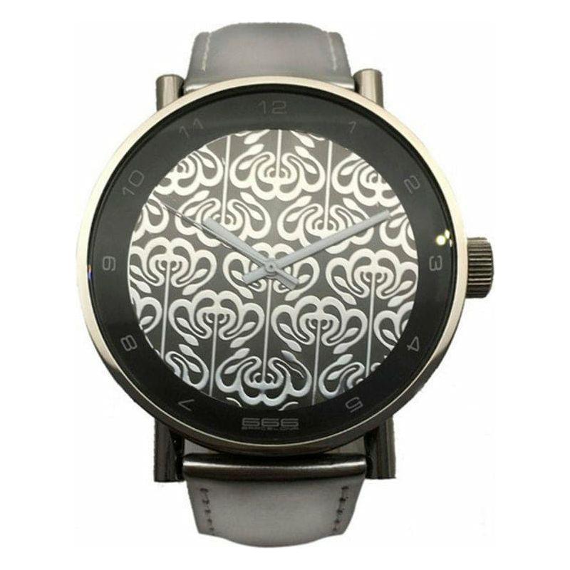 Silver & Black Unisex Watch 666 Barcelona 200 (Ø 43 mm) - 