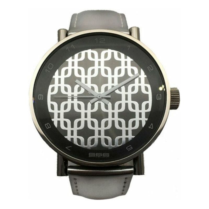 Silver & Black Unisex Watch 666 Barcelona 203 (Ø 43 mm) - 