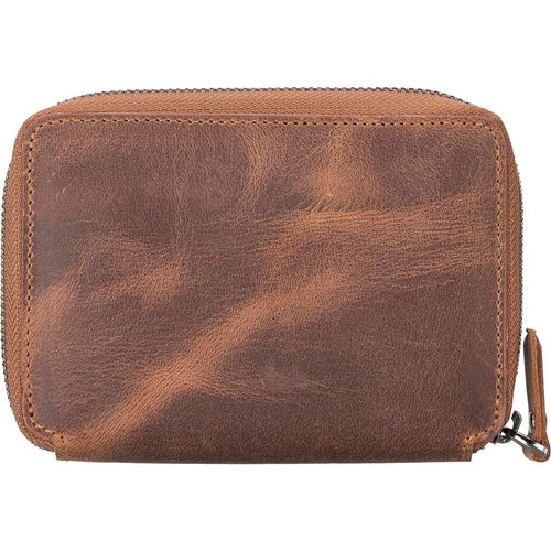 Load image into Gallery viewer, Powell Handmade Unisex Leather Wallet with Zippered Compartment-14
