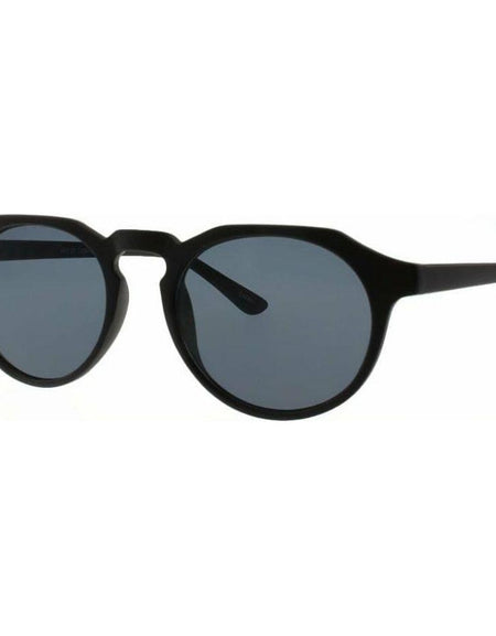 Vision Men’s Shades Designer Black Round Sunglasses - Men’s 