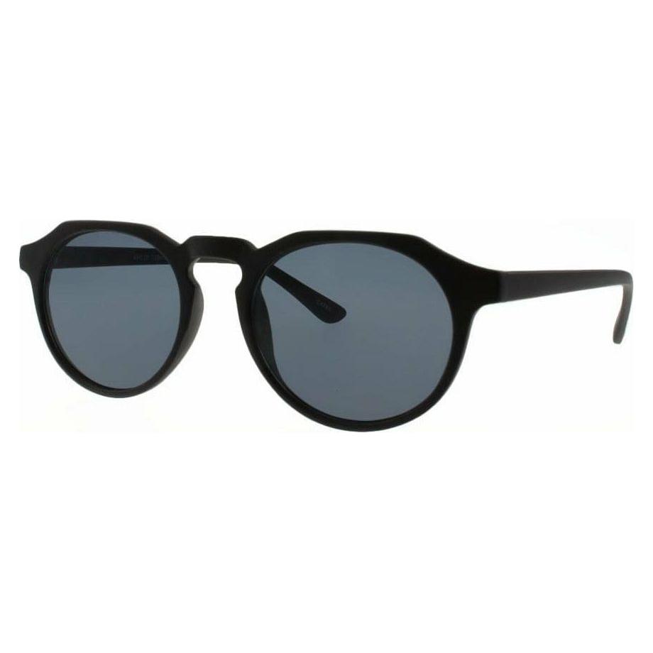 Vision Men’s Shades Designer Black Round Sunglasses - Men’s 