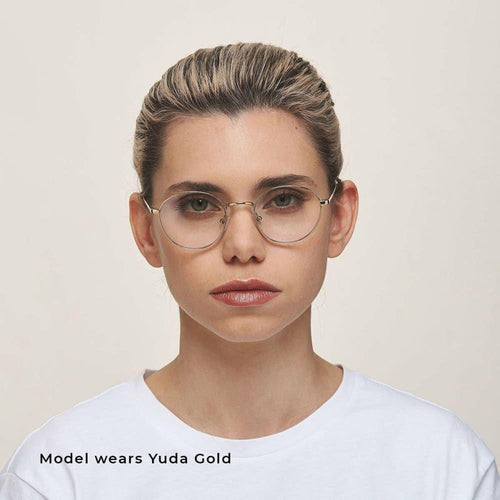 Load image into Gallery viewer, Yuda Gold Black - Unisex Blue Light Eyewear
