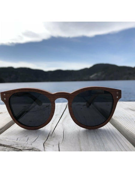 Zimzala Shades Timber Round Framed Designer Sunglasses - 